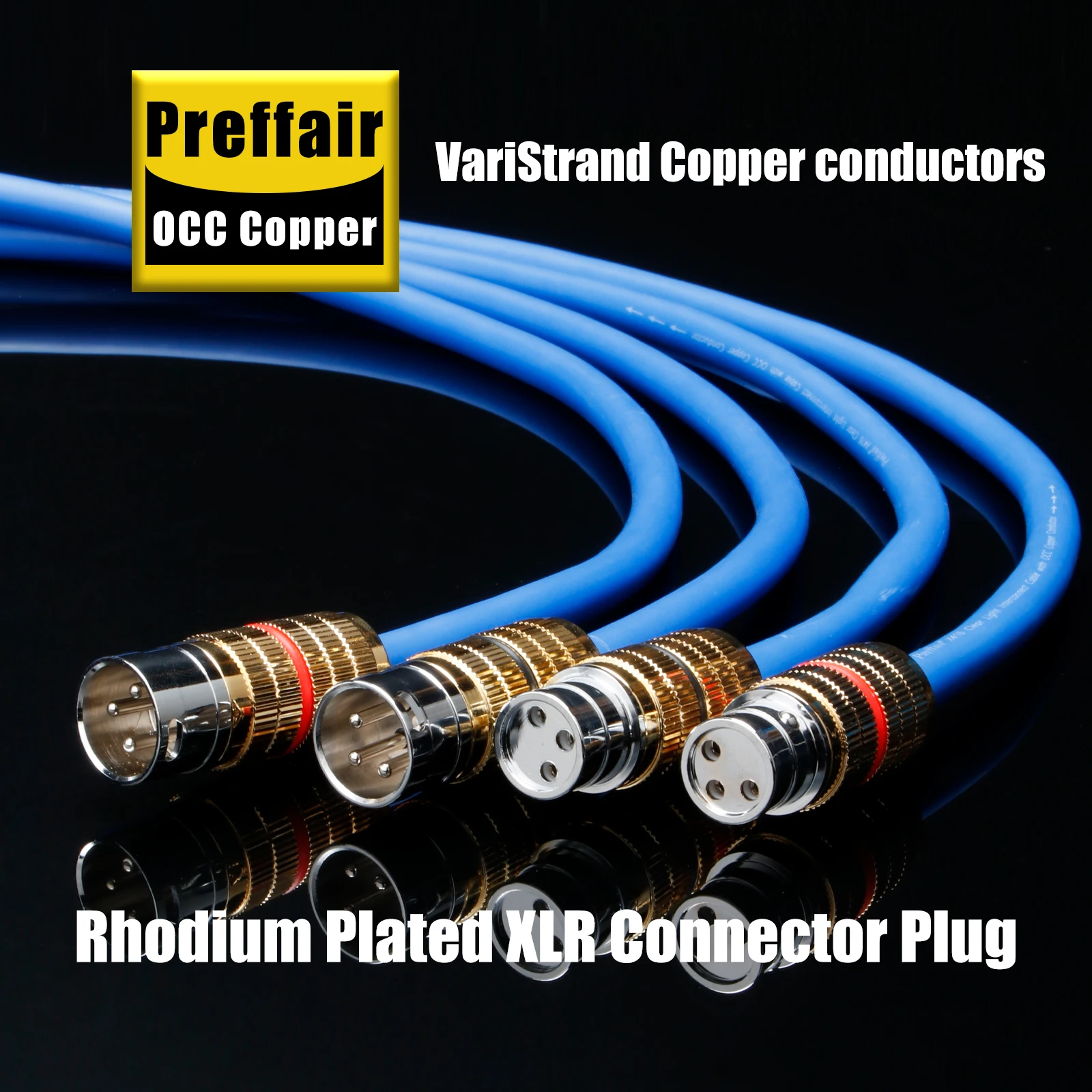 

Preffair Hi-Fi аудио XLR кабель OCC посеребренный 2-ядерный аналоговый соединительный сбалансированный провод с родиевым покрытием XLR штекер «папа-мама»