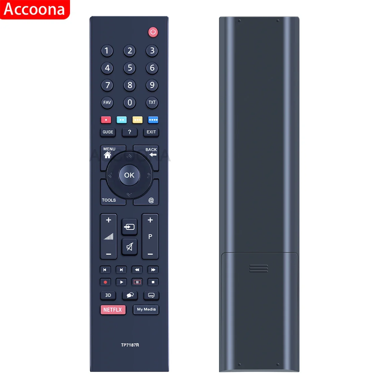 

Accoona NEW Replacemant Remote Control FOR Grundig 3D Smart TV RC3304807/01 TP7187R-P1 TV Fernbedienung