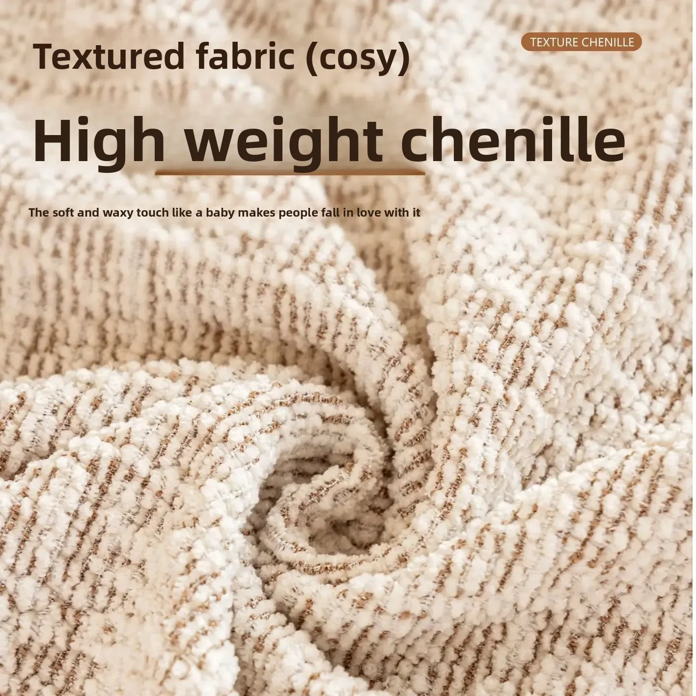 Chenille Quilted Head Cover Solid Color Elastic All-Inclusive Headboard Dust Protector Cat-Scratch-Proof Bed Back Cover