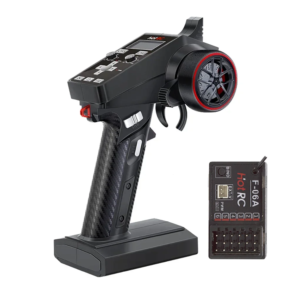 HOTRC CT8A CT6A CT4A 4CH 6CH 8CH Radio Transmitter Remote Controller 2.4Ghz with F04A F06A F08A Receiver for RC Crawler CAR BOAT