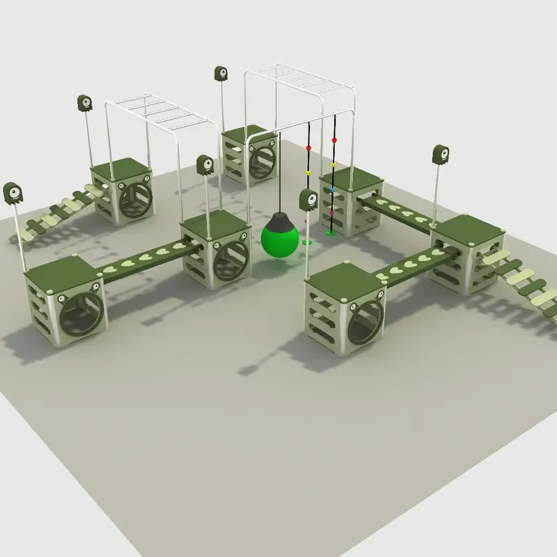 Outdoor Plastic Balance Sensory Training Equipment for Children Entertainment Physical Fitness Amusement Park Gear for Ages