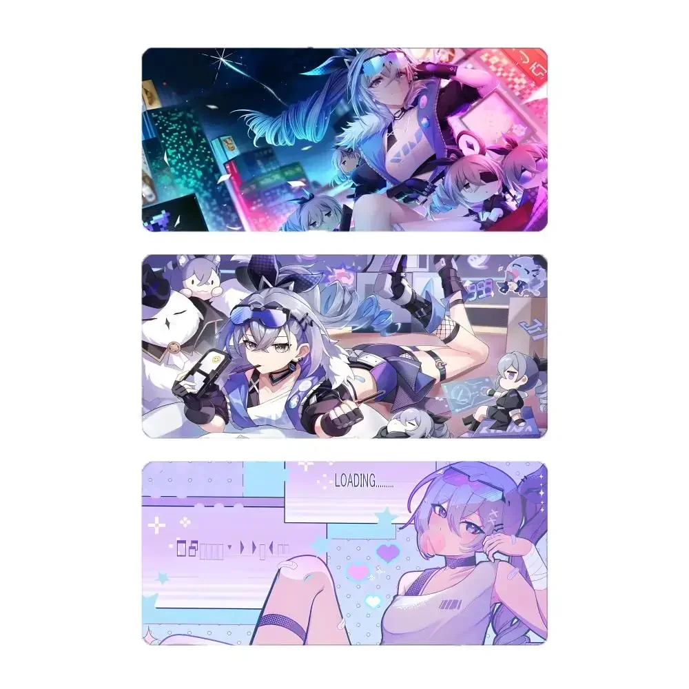 hacker rogue H-Honkai: Star Rail Silver Wolf Mouse Pad Mousepad Large Gaming LockEdge Thickened PC Table Desk Mat