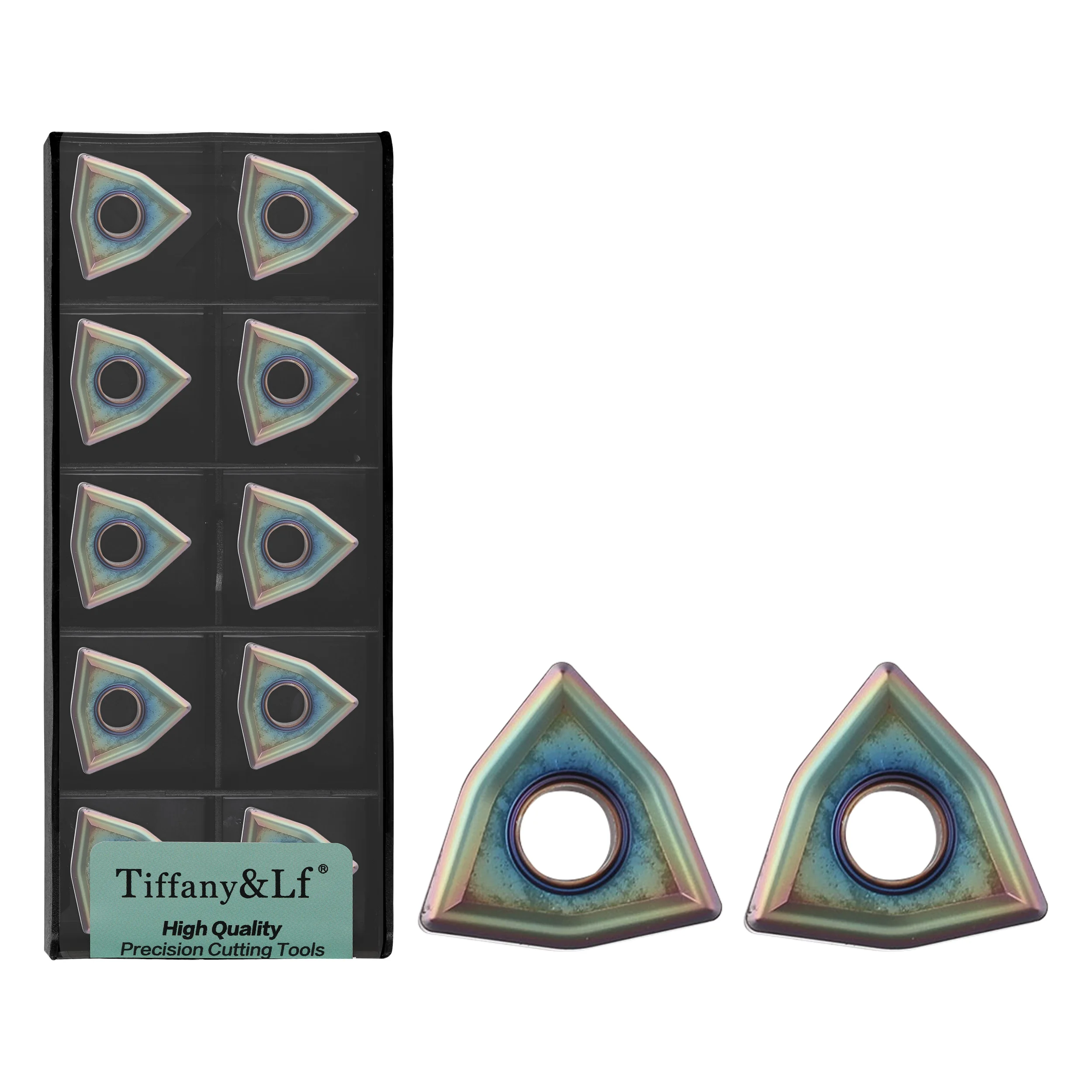 WNMG080404-MA TF618 WNMG080408-MS/MM CNC Lathe Turning Tools Carbide Inserts Colorful Hexagon Blade Machining Cut High Precision