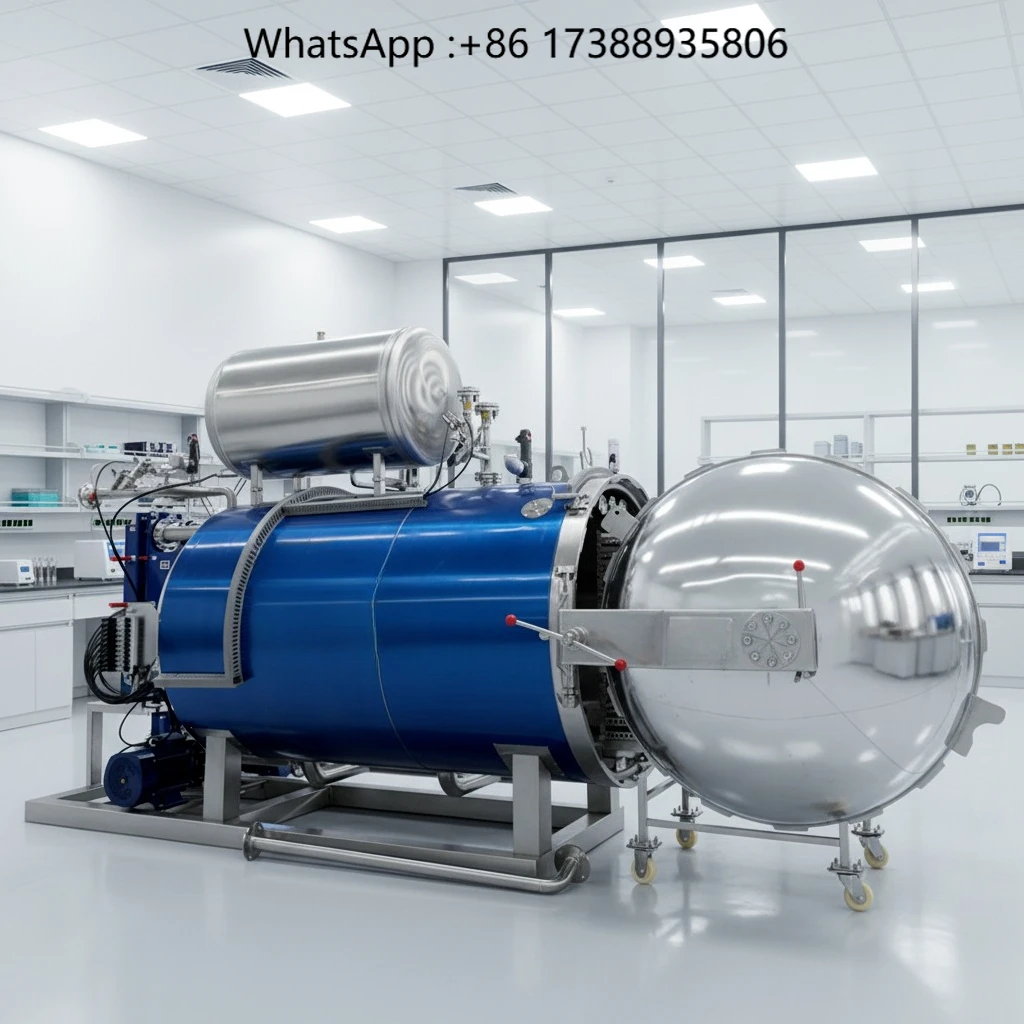 New Automatic Horizontal Tuna Fish Precooking Machine Retort Sterilizer Autoclave for Canned Food