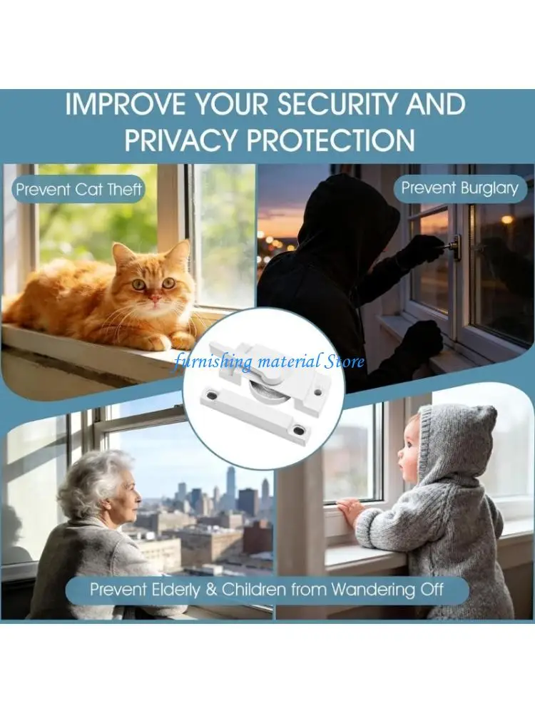 

Y5GD 3Pcs Metal Sash Lock Sliding Window Replacement Lock Security Window Latches Sliding Window Hardware Enduring