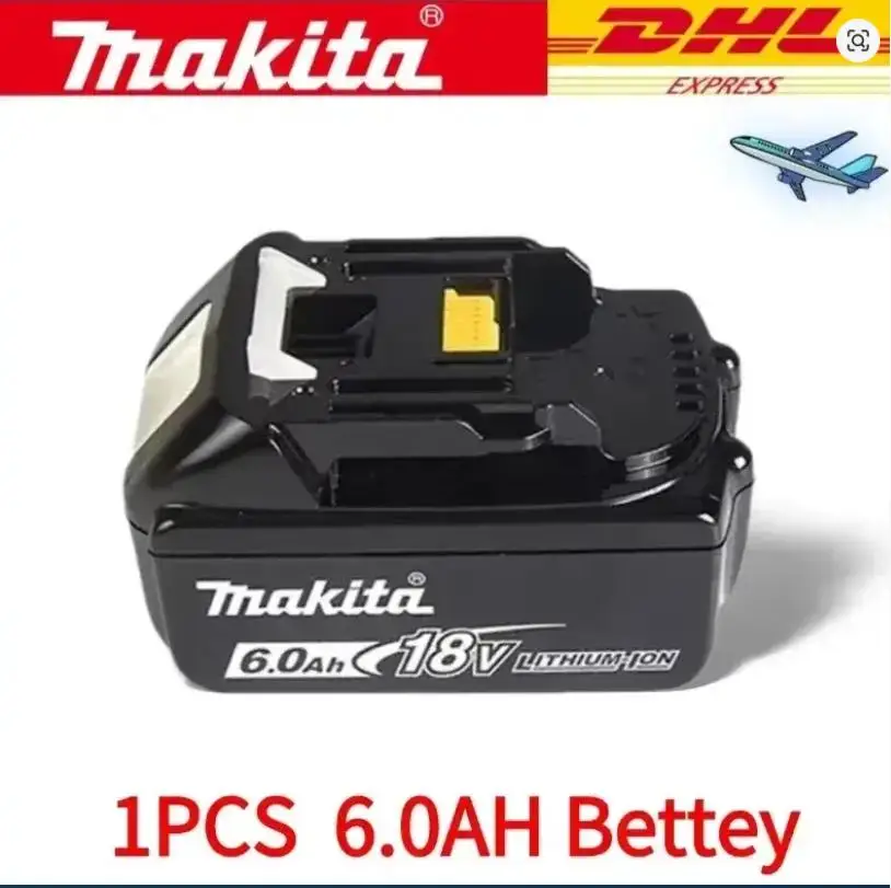

Makita 18V Lithium-Ion Battery Pack with 6.0Ah High Capacity for Power Tool BL1830 BL1815 BL1860 BL1840