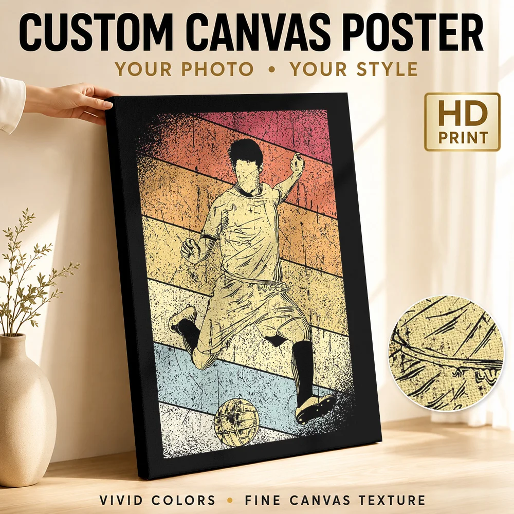 Son Heung-Min Soccer Celebration Framed Canvas Poster Dynamic Style Wall Decor With Customized Photo For Home Gym Ideal Fan Gift
