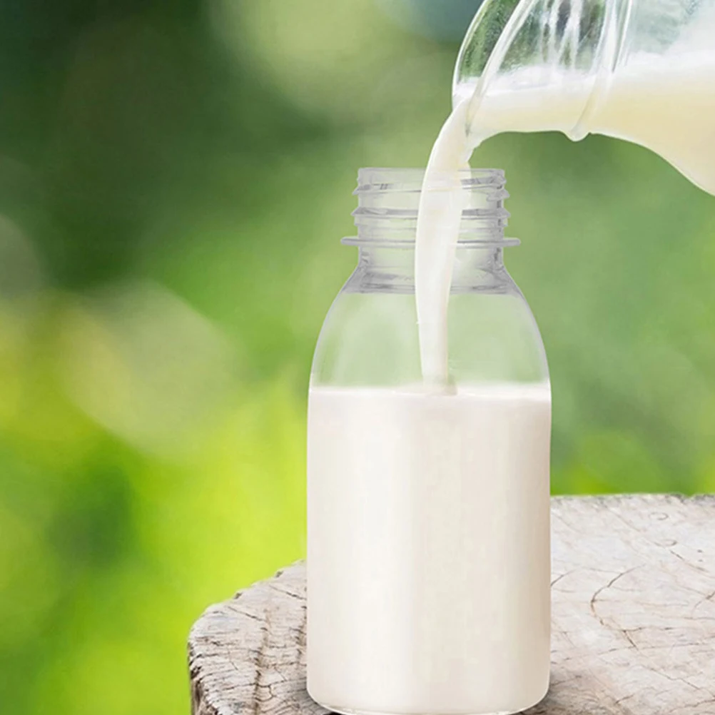 

25Pcs Clear Pet Drink Bottles Reusable Lightweight Portable Juice Milk Containers Outdoor Camping Beverage Storage Jars