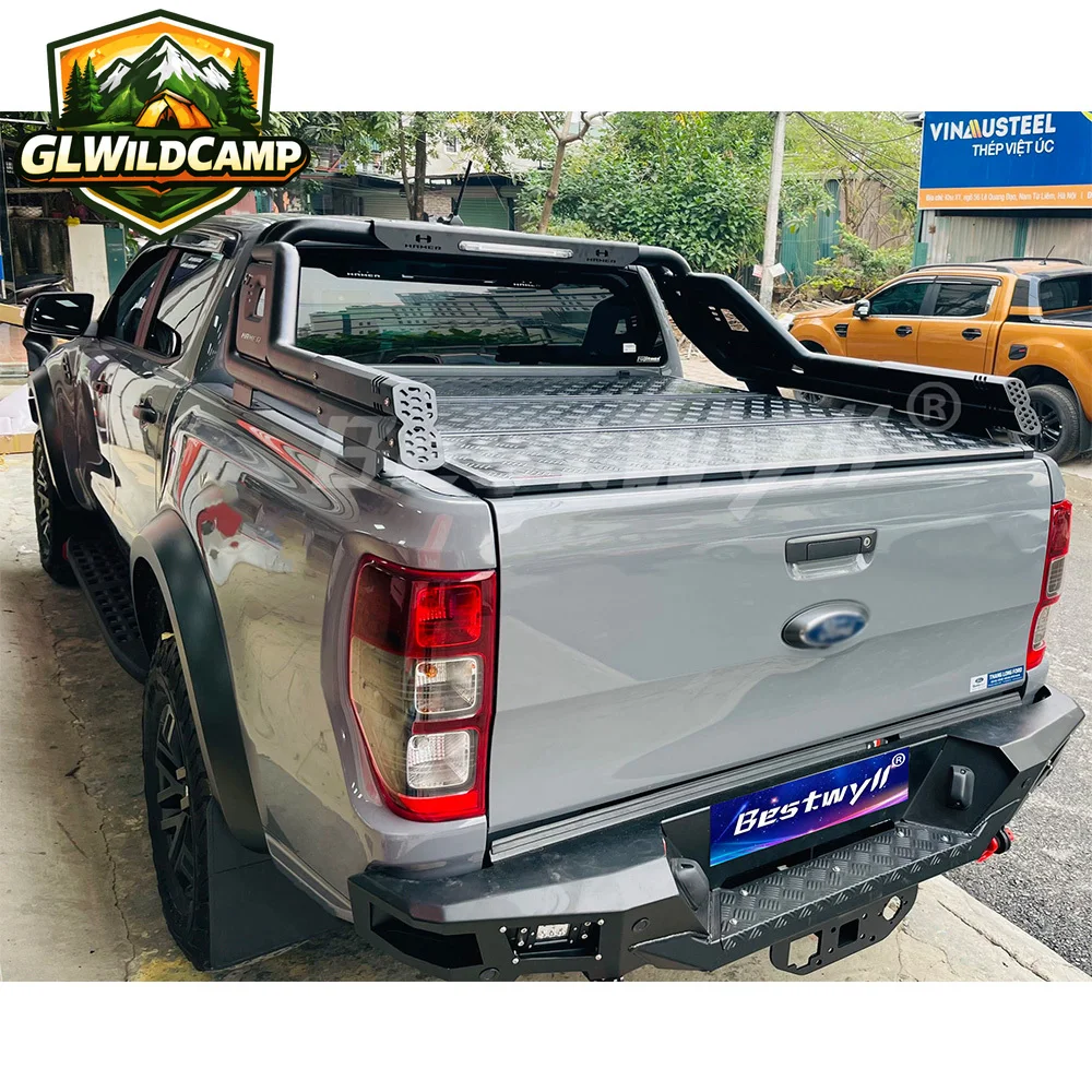 4X4 Next Gen Truck Bed Tonneau Pickup Trifold Three Tri Fold Folding Hard Tri-Fold Cover for Ford Ranger Raptor XZ03