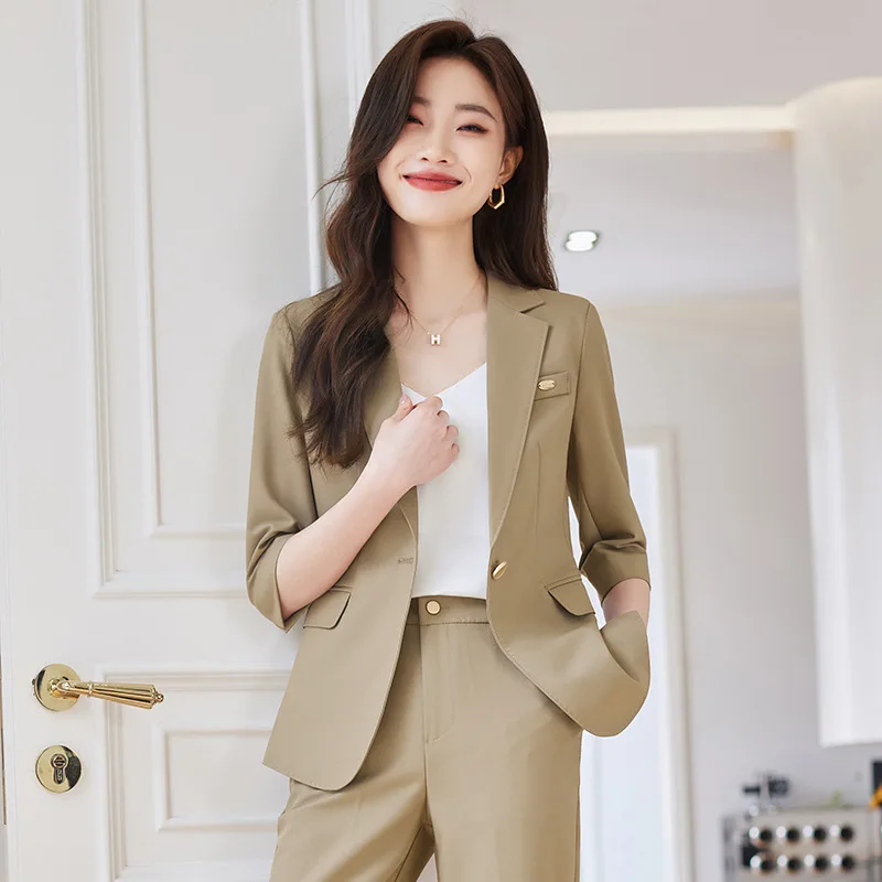 High-end Women's Summer Thin Blazer2024New Fashion Casual Elegant Formal Business Suit Workwear