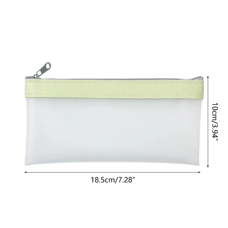 Zipper Clear Pen Case Pencil Bag Pencil Holder for School Office Home