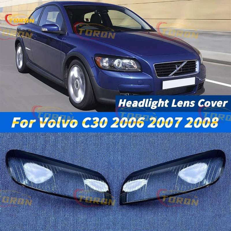

For Volvo C30 2006 2007 2008 Car Headlight Lens Cover dust cover for headlights Headlamp Shade car accessories automobil parts