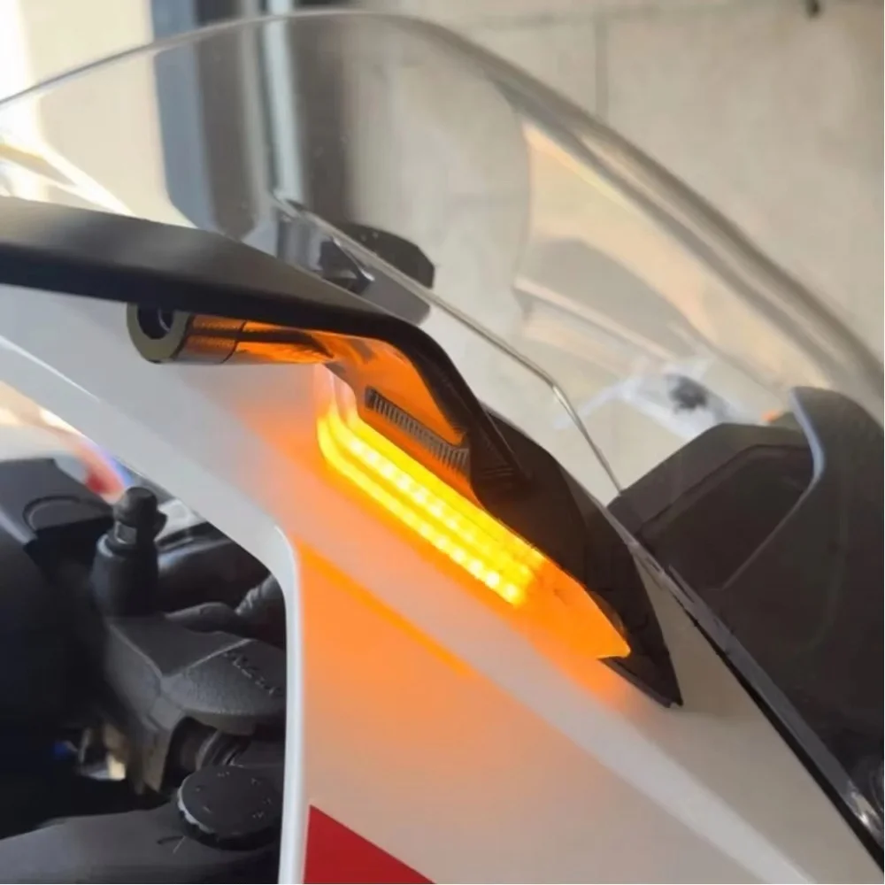 Motorcycle Rearview Rear View Side Mirrors With LED Light For BMW S1000RR S1000 RR S 1000 RR 2019 2020 2021 2022 2023 2024 2025 3