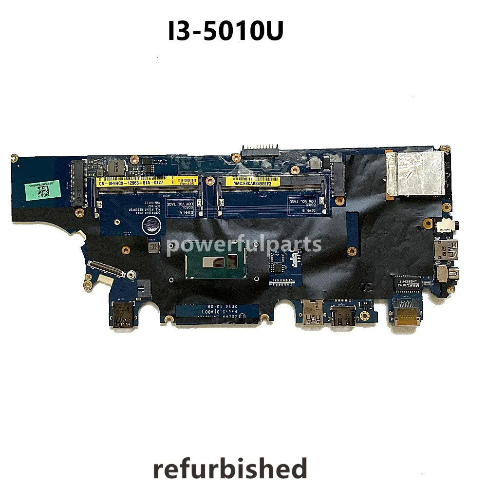 

Working Good FOR DELL Latitude E7250 Laptop Motherboard WITH i3-5010U 0F9HCX CN-0F9HCX 0K2Y36 ZBZ00 LA-A972P Tested Ok