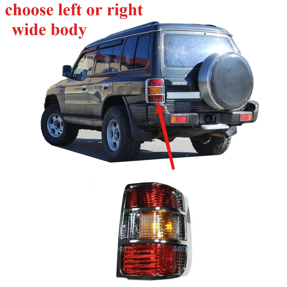 1 Piece Wide Body Chrome Rear Light for Pajero V30 for Shogun V43 for Montero V20 GDDT Lamp MB831489