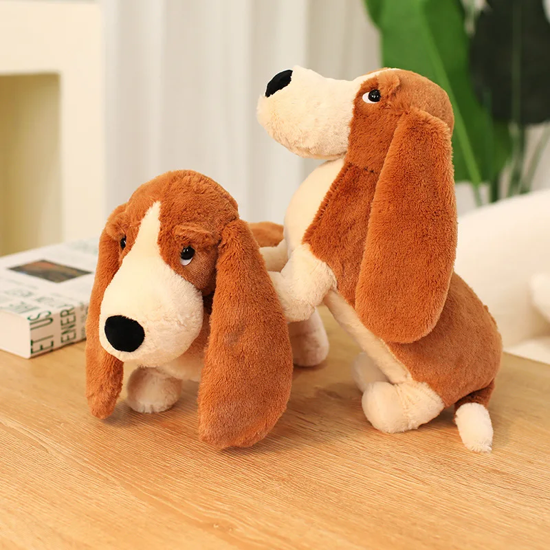 Jouet en peluche chien teckel marron 30cm, Animal de dessin animé, jambes courtes, longues et grandes oreilles, oreiller, cadeau apaisant mignon