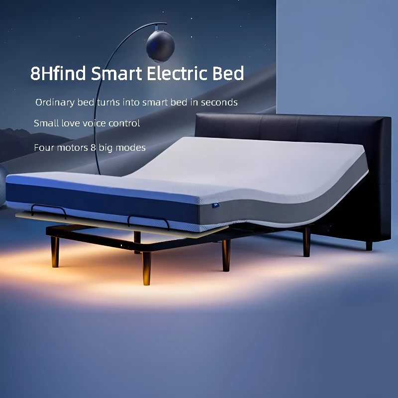 Luxury Bedroom Furniture King size electric Lift mattress remote control Massage with music vibrate smart bed mattress