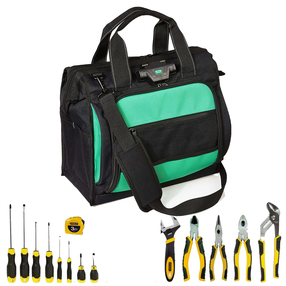 

Messenger Portable Tool Bag With Large Capacity Multiple Pockets For Storage Multi-Function Super Wear-Resistant Plumber Bag