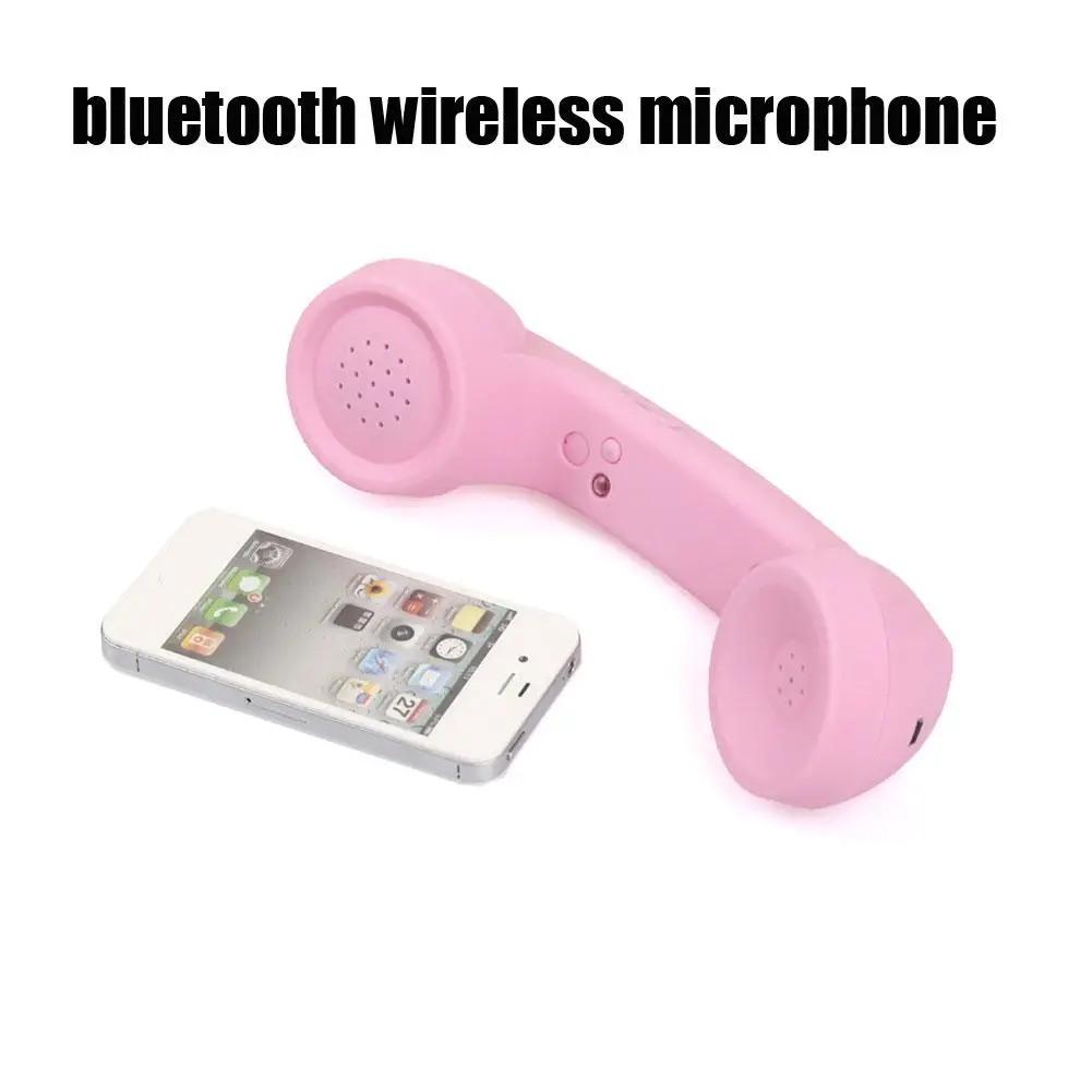 Wireless Bluetooth-compatible Retro Receiver Anti-radiation Telephone Handset External Microphone Call Accessories