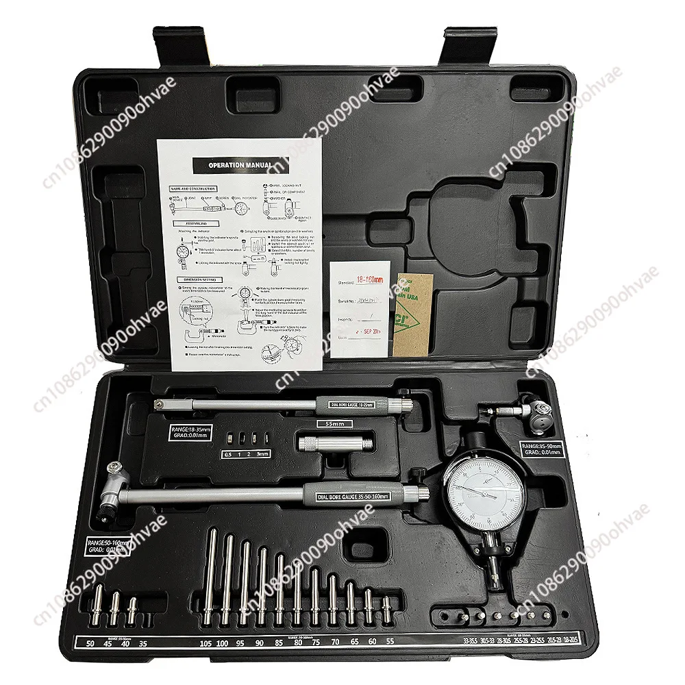 

Набор из 3 высокоточных индикаторных измерителей внутреннего диаметра 18-160 мм, набор калибров для измерения внутреннего диаметра цилиндров, оптом