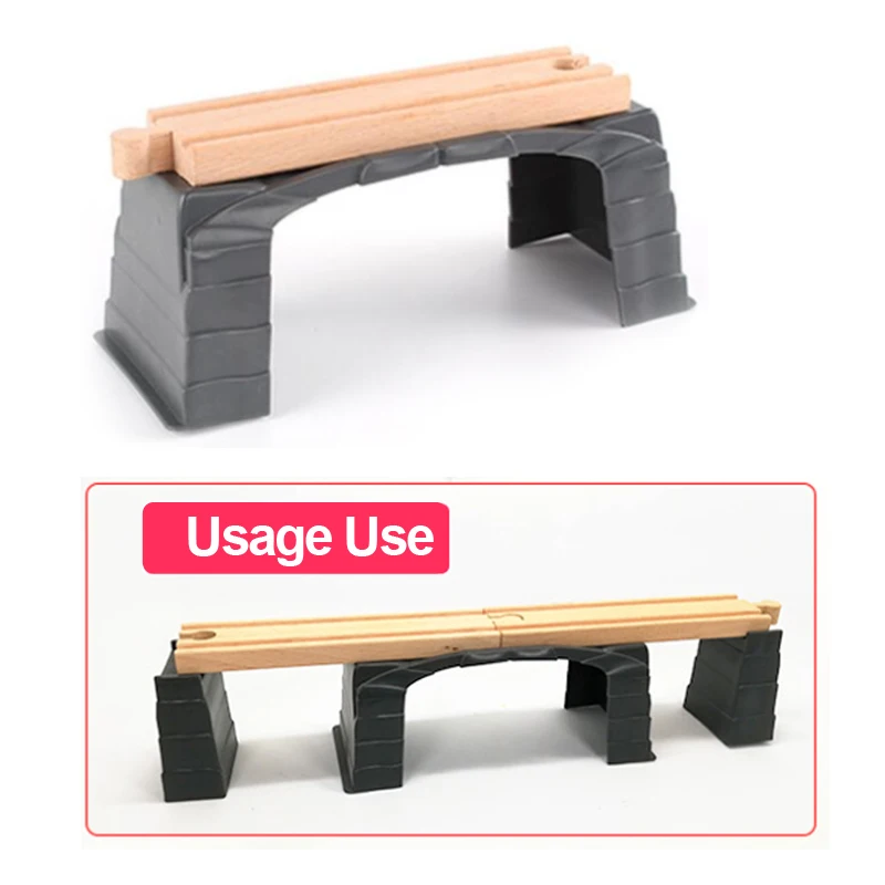 Plastic Simulation Scene Tunnel Grotto Compatible Fit Wooden Educational Train Boy Children Christmas Gift Toy S30