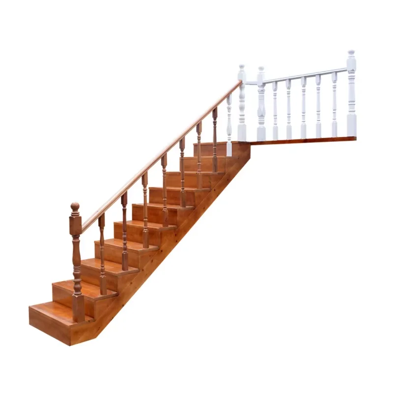 custom.Modern Style Solid Wood Stair Design Durable Indoor Family Corner Stair Use in Homes and Offices