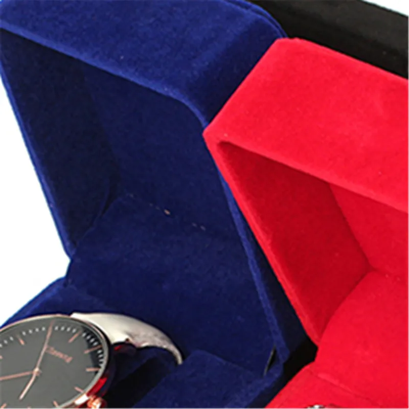 1pcs Watch Box Fashion Velvet Round Corner Smartwatch Clock Storage Case Jewelry Accessories Business Packaging Boxes Dustproof