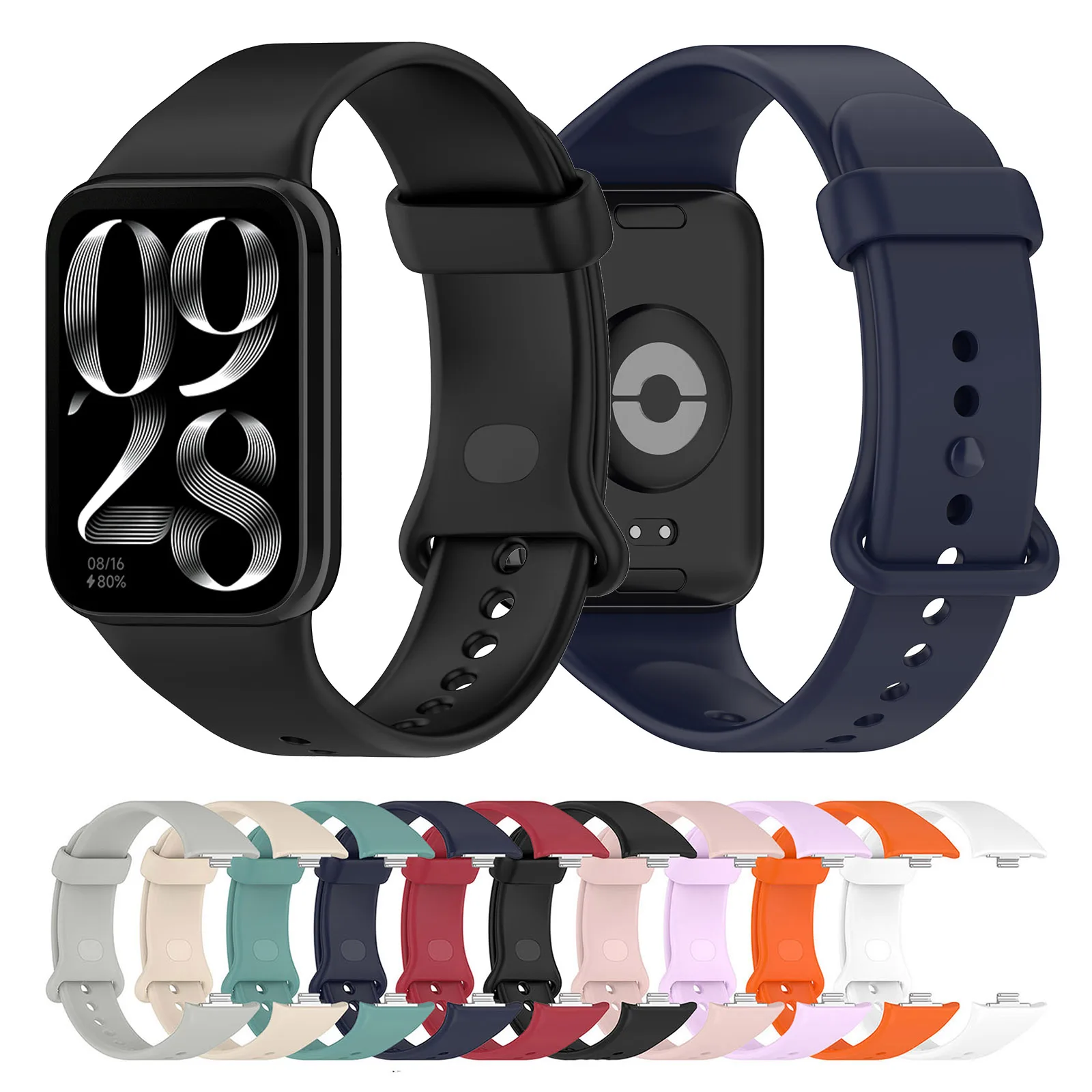 Silicone Strap For Xiaomi Mi Band 10 Pro/9 Pro/8 Pro Replacement Watch Band for Redmi Watch 4 5 6 Bracelet Wristband