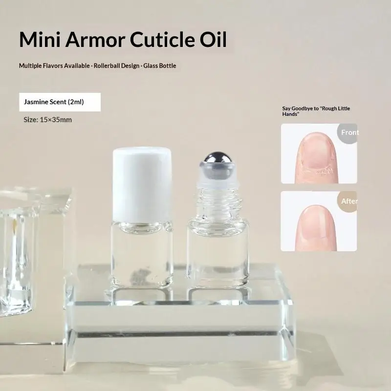 5 flacons en verre à bille, portables et étanches, idéaux pour conserver les huiles essentielles, parfaits pour une utilisation quotidienne dans le cadre des soins personnels.