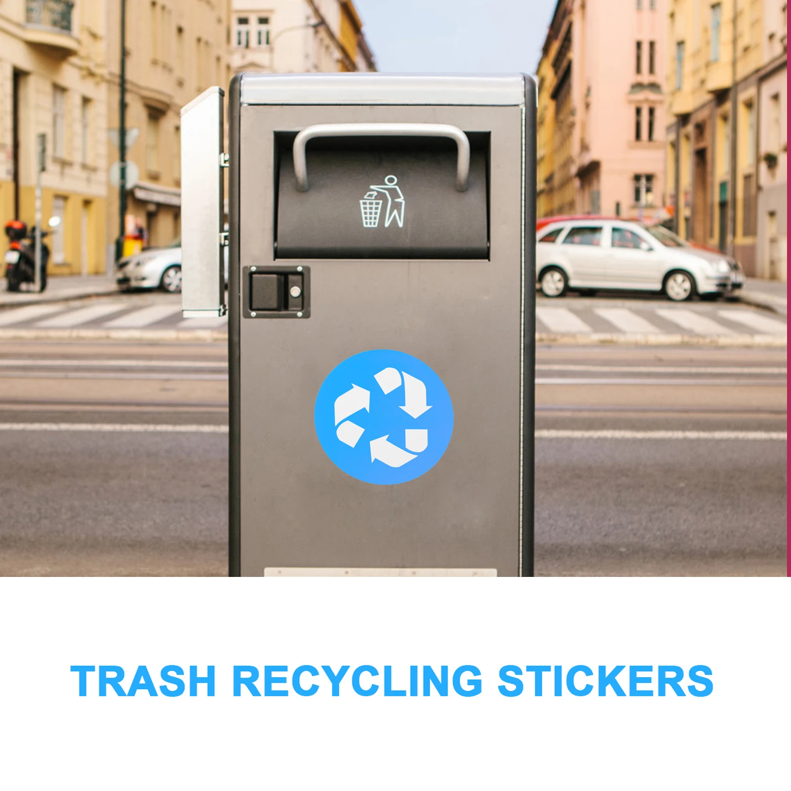 

12 Pcs Garbage Sorting Stickers Trash Recycling Labels Adhesive Waterproof Removable PVC Easy Apply Home Office
