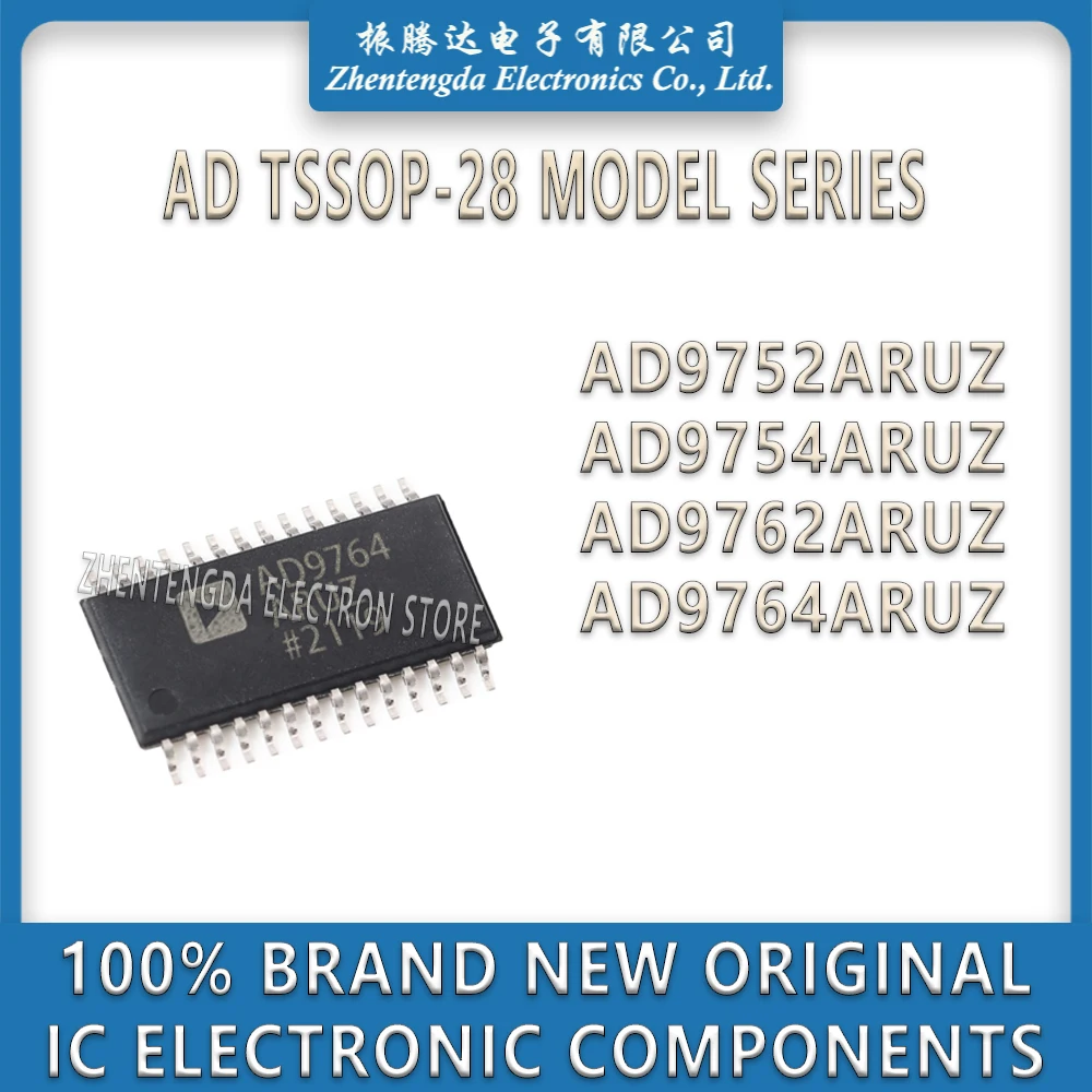 AD9752ARUZ AD9754ARUZ AD9762ARUZ AD9764ARUZ AD9752 AD9754 AD9762 AD9764 IC Chip TSSOP-28