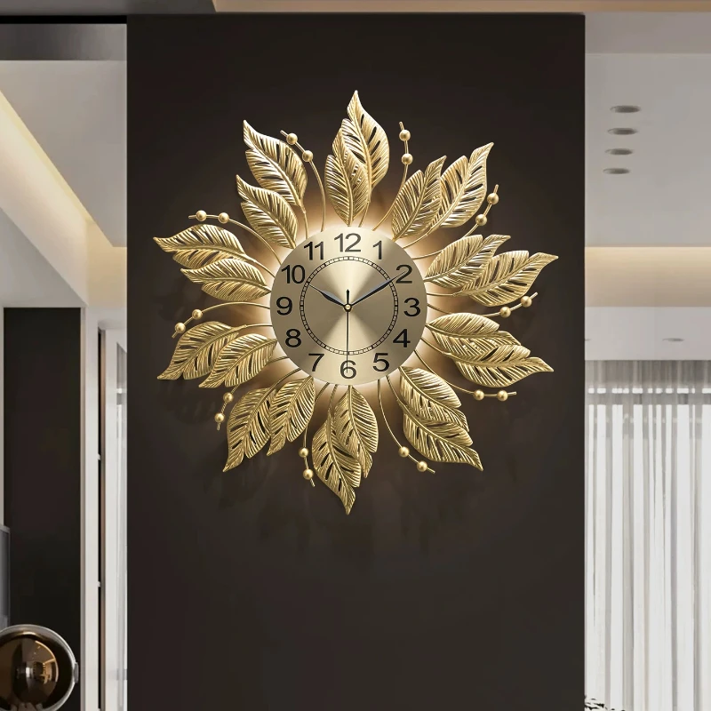 Bedroom Metal Wall Clocks Luxury Nordic Living Room Vintage Wall Clocks Office Large Orologio Da Parete Home Decoration