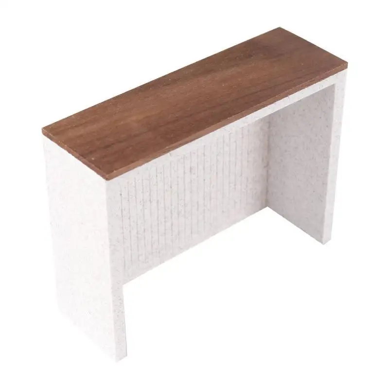 1/12 Scale Dollhouse Miniature Furniture Shelf Cabinet Operator Counter Bar Dollhouse Kitchen Accessory pla nontoxic