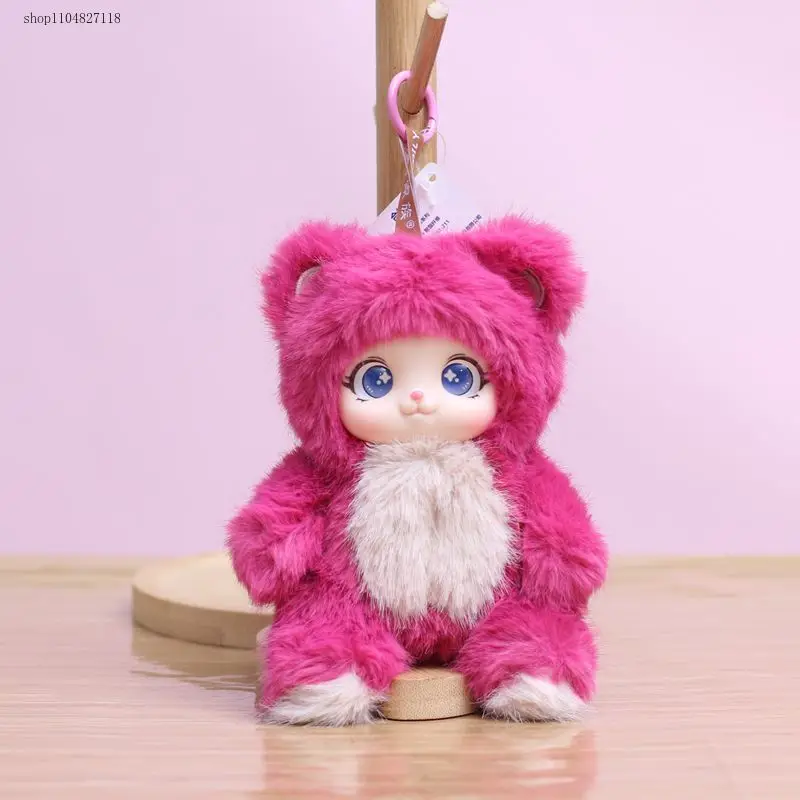 20 سنتيمتر Kawaii لطيف الحيوانات الفينيل الوجه ألعاب من القطيفة ألعاب حيوانات قلادة أرنب الدب الأغنام هدية لعشاق الحيوانات الاطفال شنق حقيبة