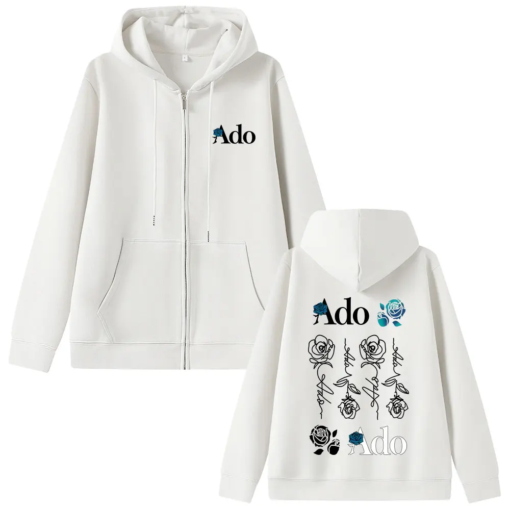 

Ado World Tour 2025 Hibana Zipper Hoodie Men Women Fashion Japanese Style Zip Up Jacket Unisex Casual Fleece Zipper Sweatshirt