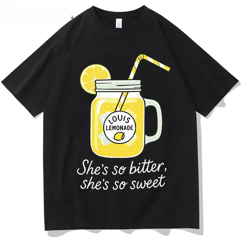 Camisetas Vintage Louis Tomlinson Lemonade Album 2026, Nuevas Camisetas Góticas Hip Hop para Hombre, Camisetas de Algodón She's Bitter, Ropa Urbana