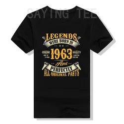 Legends Were Born In 1963 T-Shirt 61th Birthday Shirts for Men, Vintage 61 Years Old Clothes Daddy Grandpa Gifts Dad Father Tees