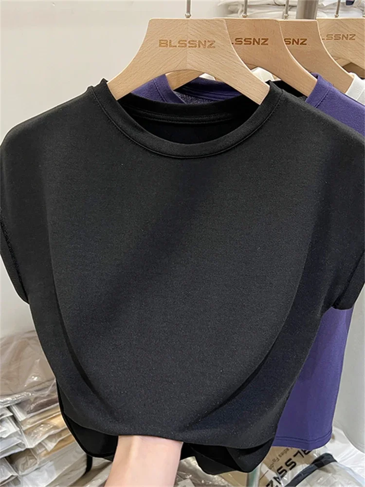 New Summer Top Sexy T Shirt Women Elasticity T-Shirt Korean Style Woman Clothes Slim Tshirt Female Skinny Short Sleeve Tops Tee