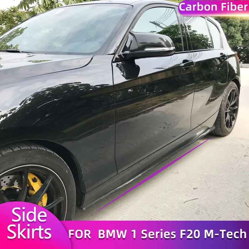 

Carbon Fiber Side Skirts Extensions for BMW 1 Series F20 M-Sport 118i 120i 2015-2018 Car Side Door Bumper Apron Lip Body Kits