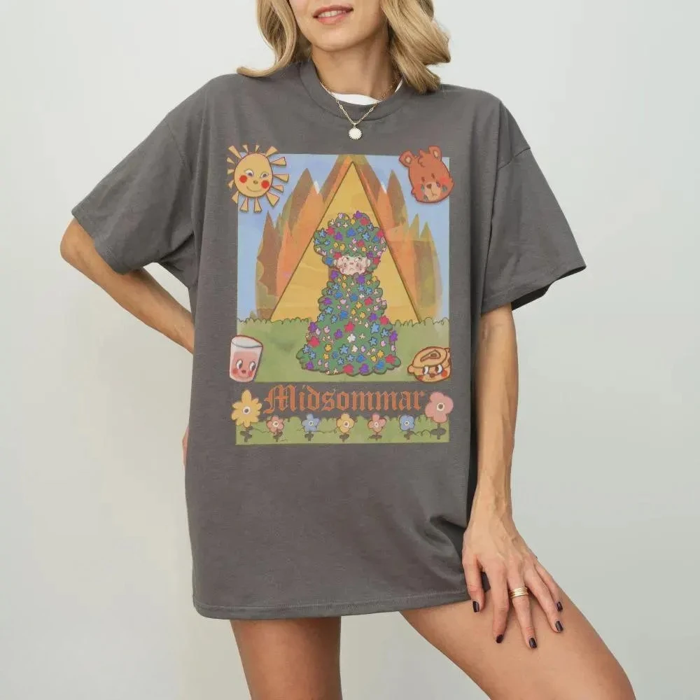 Camisa Retro de Midsommar, sudadera de Midsommar, camiseta de Midsommar, camisa de Florencia Pugh, camiseta de película de miedo con estampado artístico de Midsommar