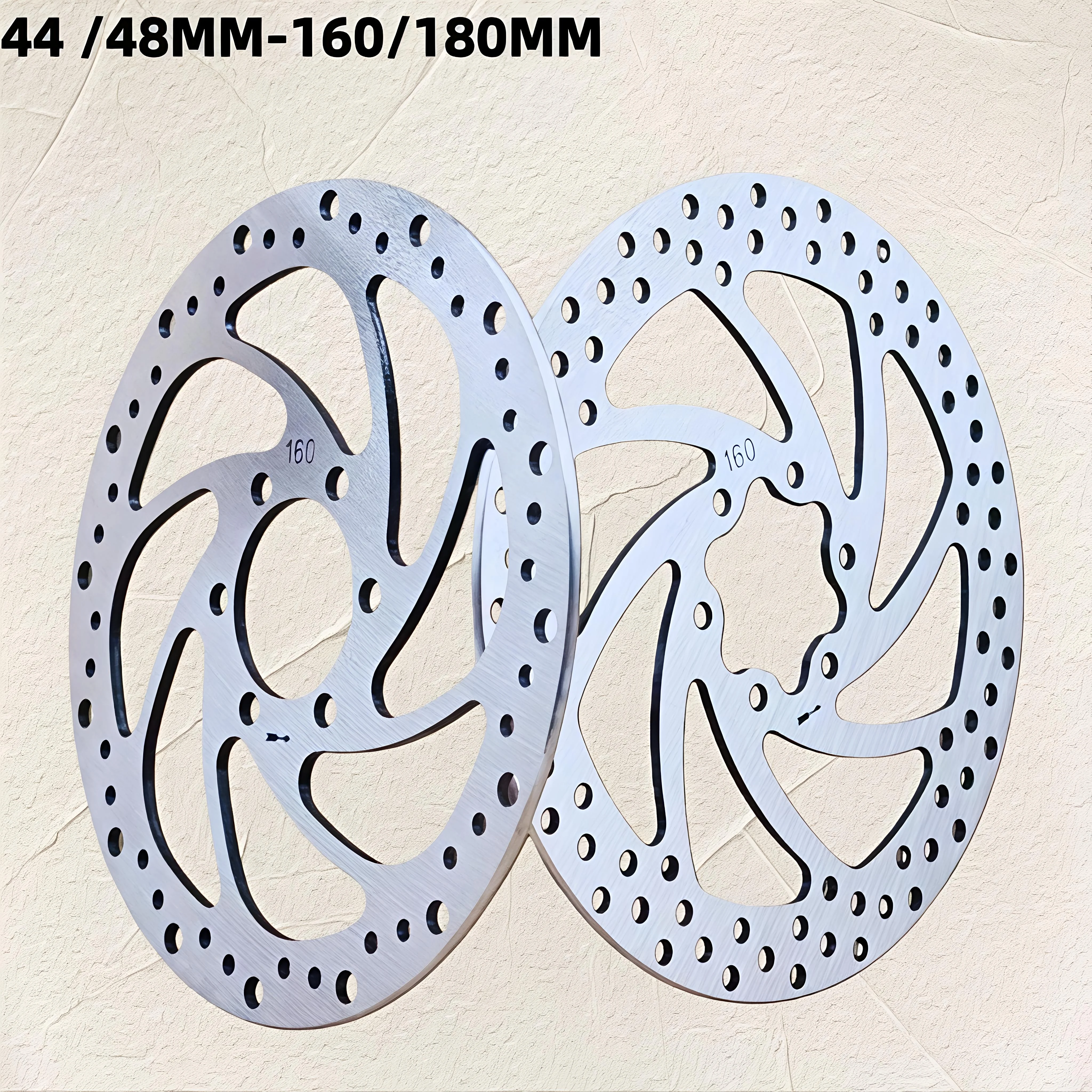 GUSTAVO-Rotor de freno de disco para bicicleta eléctrica, 2,8mm, grueso, 160/180mm, super rigidez, 6 pernos, apertura de instalación, 44MM /48MM opcional