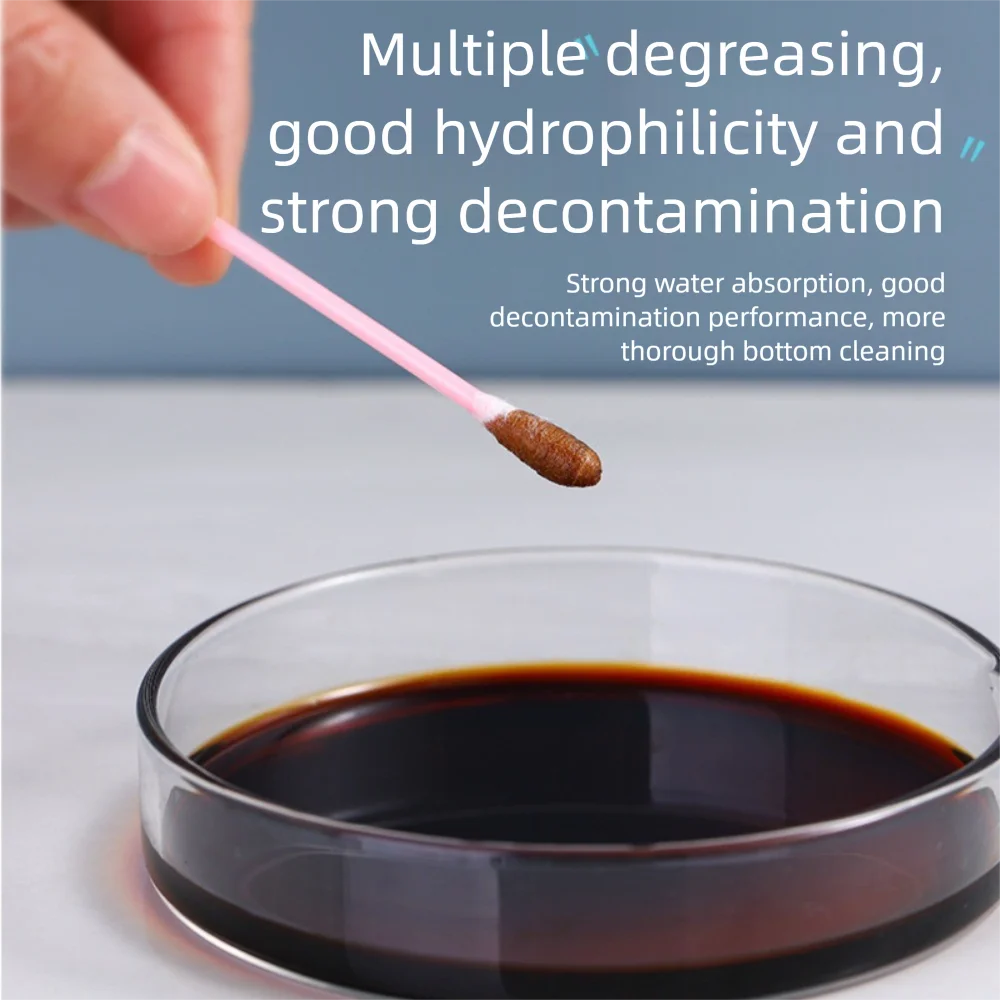 100 pezzi di alta qualità a doppia testa detergente per orecchie tamponi di cotone in plastica usa e getta con cucchiai per le orecchie pulizia morbida bocciolo di cotone casa