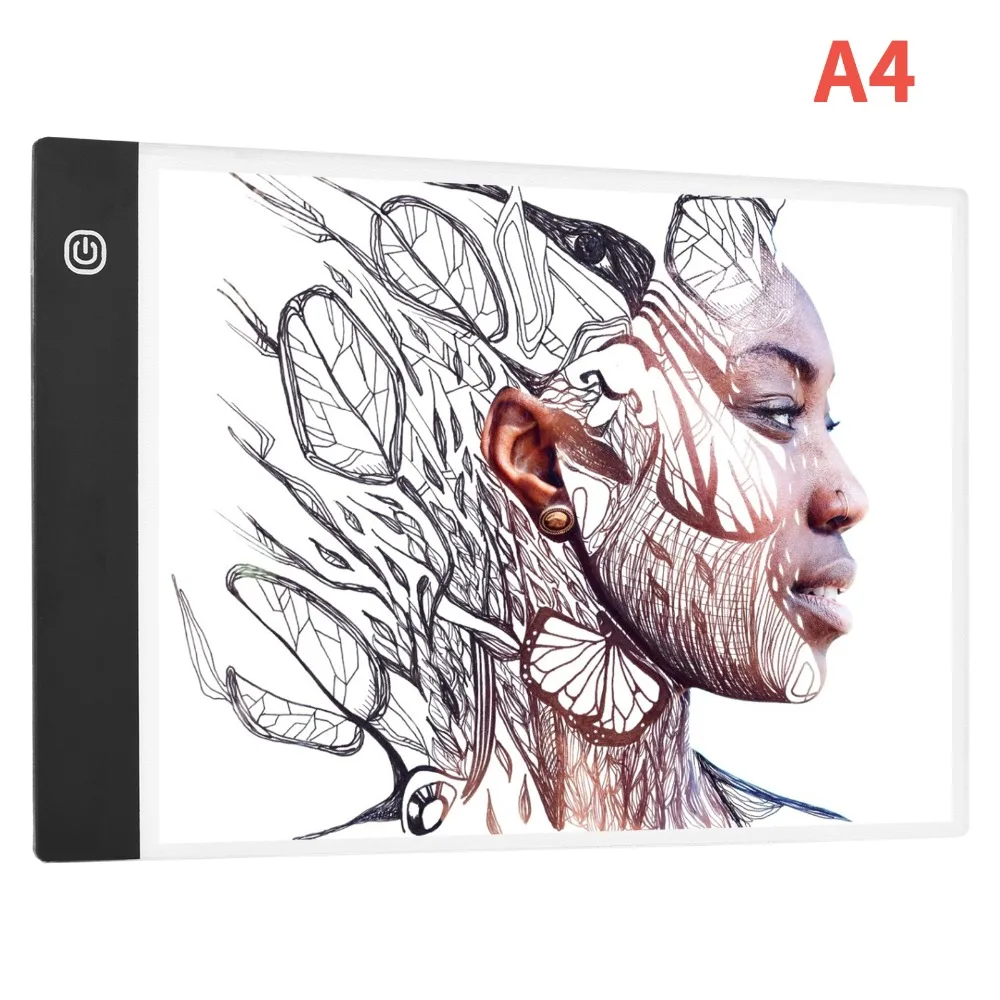 Practical PP LED Light Pad Adjustable 3 Levels Brightness USB Powered Drawing Board Ultra Thin Copy Board For Calligraphy