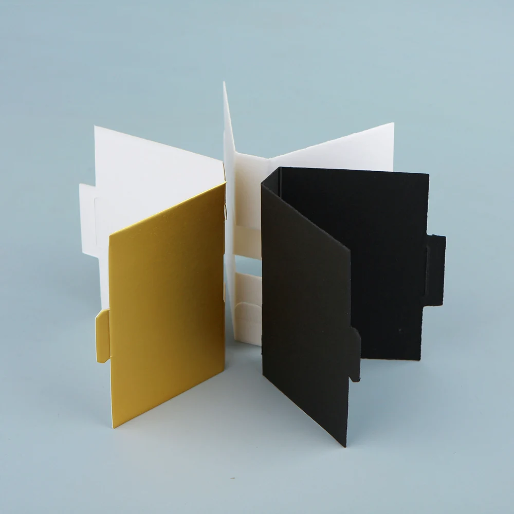 

100/200 шт. Золотисто-бело-черная простая бумажная упаковка для флаконов духов, флаконов в комплект не входит, пустая бумажная карта