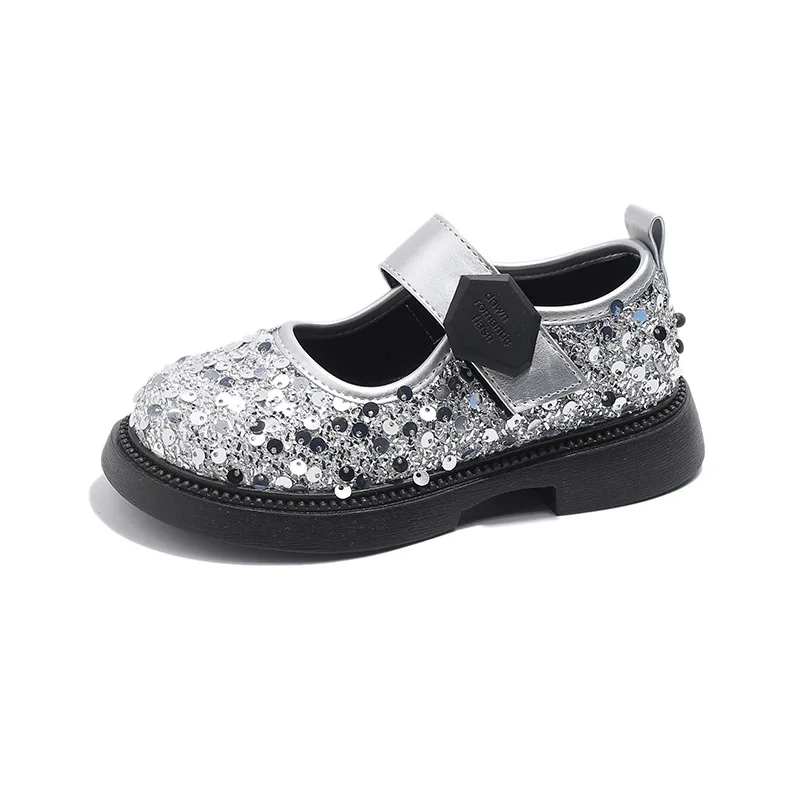 

Designer Shoes Fashion Party Dresses for Girl 2025 Spring New Fashionable Girl Shoes Sparkling Princess Shoe Soft Sole Kid Shoes
