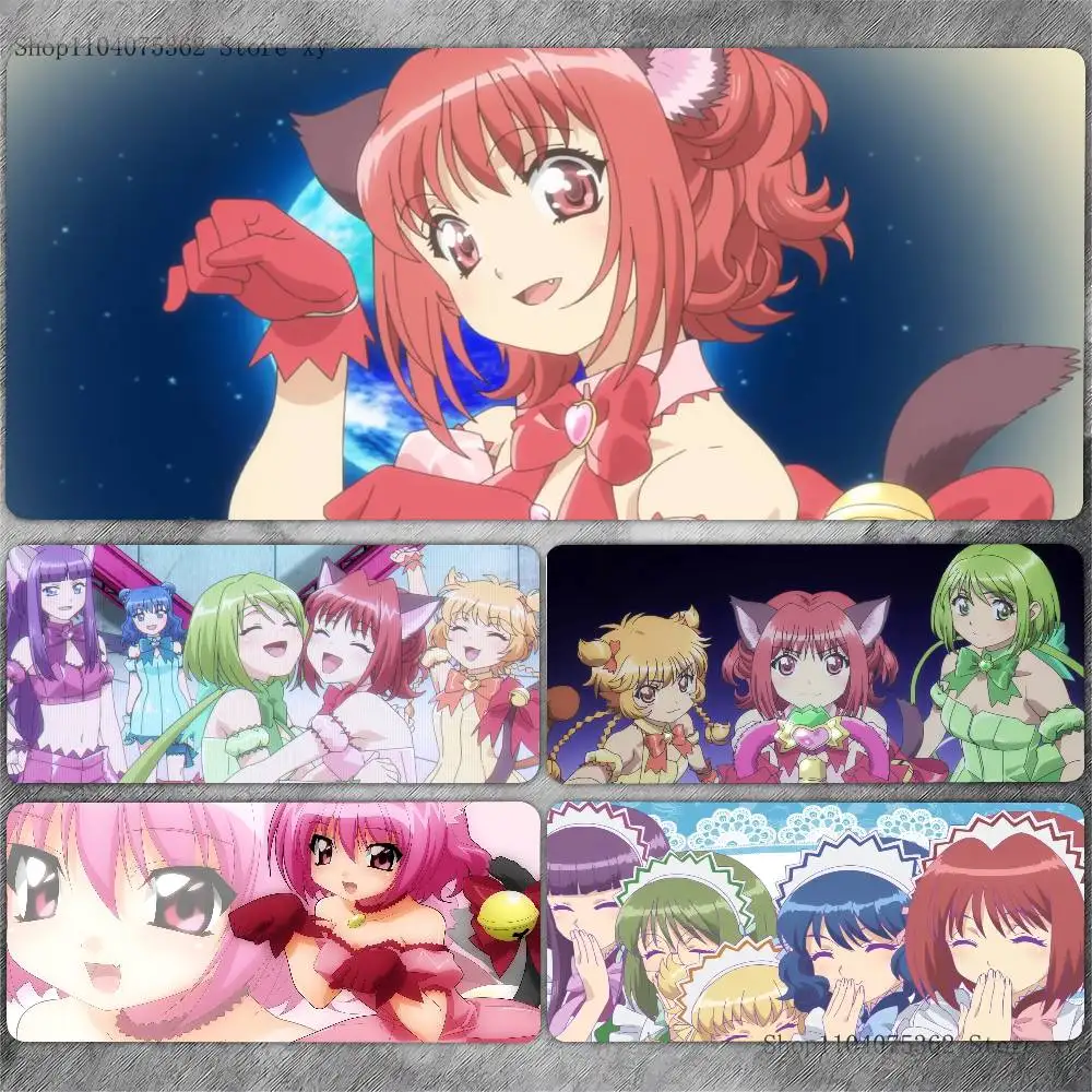 

1pc Anime T-tokyo M-mew Mew Mousepad Non-slip Suitable For Office Computers Laptops E-sports Game Desk Mats XXL Keyboard