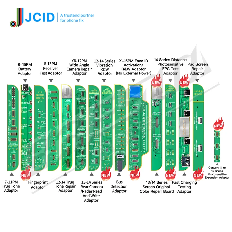 JC V1SE Programmeur voor iPhone X 11 12 13 14 15 Pro Max Lichtgevoelige Originele Kleur Touch Shock Vingerafdruk Batterij Programmeur