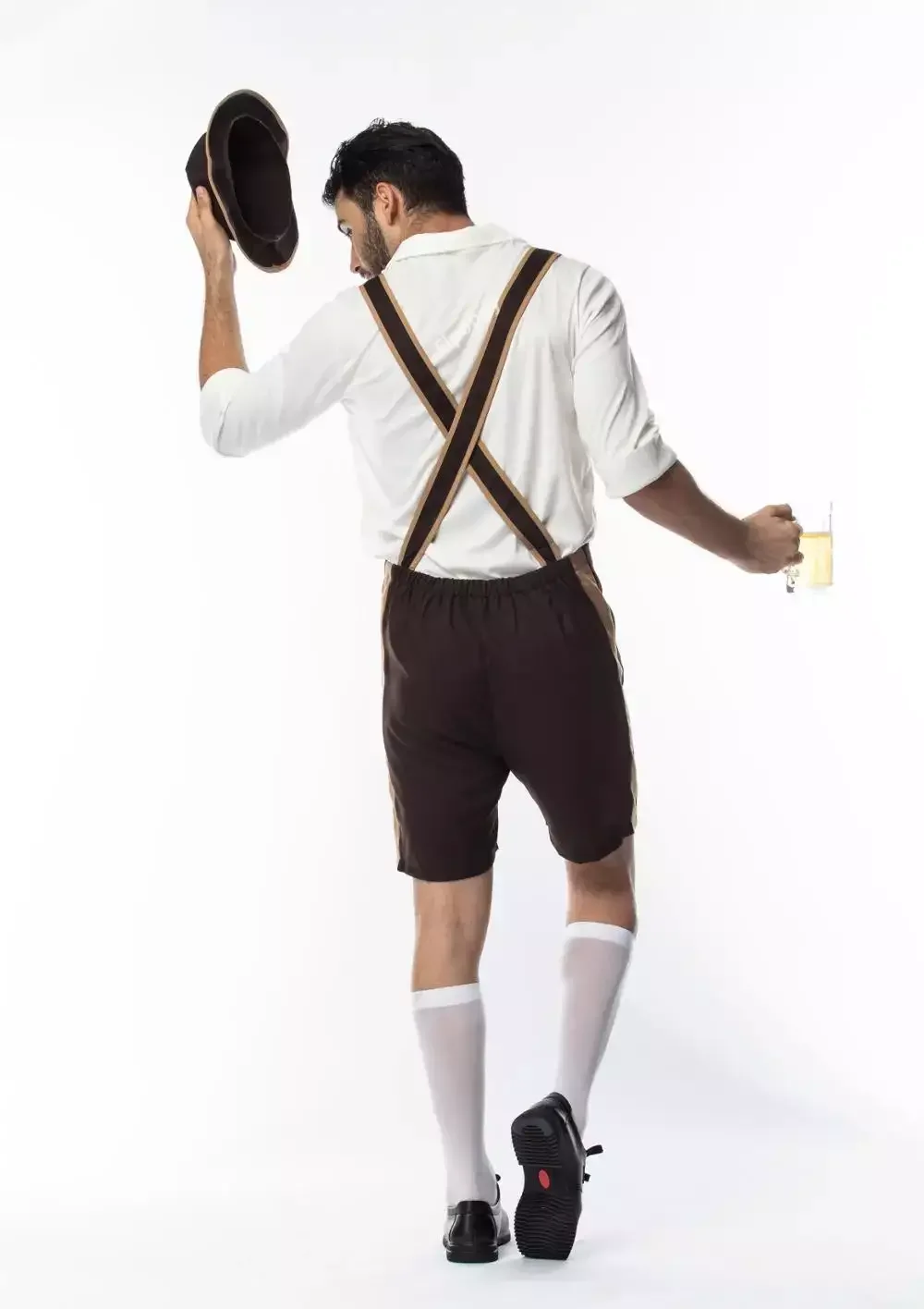 Robe de serveuse pour femmes et hommes, tenue de soirée de carnaval de bière, robe de paupières, bavaria Oktoberfest, Dirndl Lederhanced, adulte