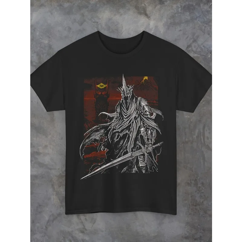 Camiseta con temática del Rey Brujo de Angmar y El Señor de los Anillos - regalo exclusivo para los fanáticos de la ciencia ficción con un diseño gráfico único