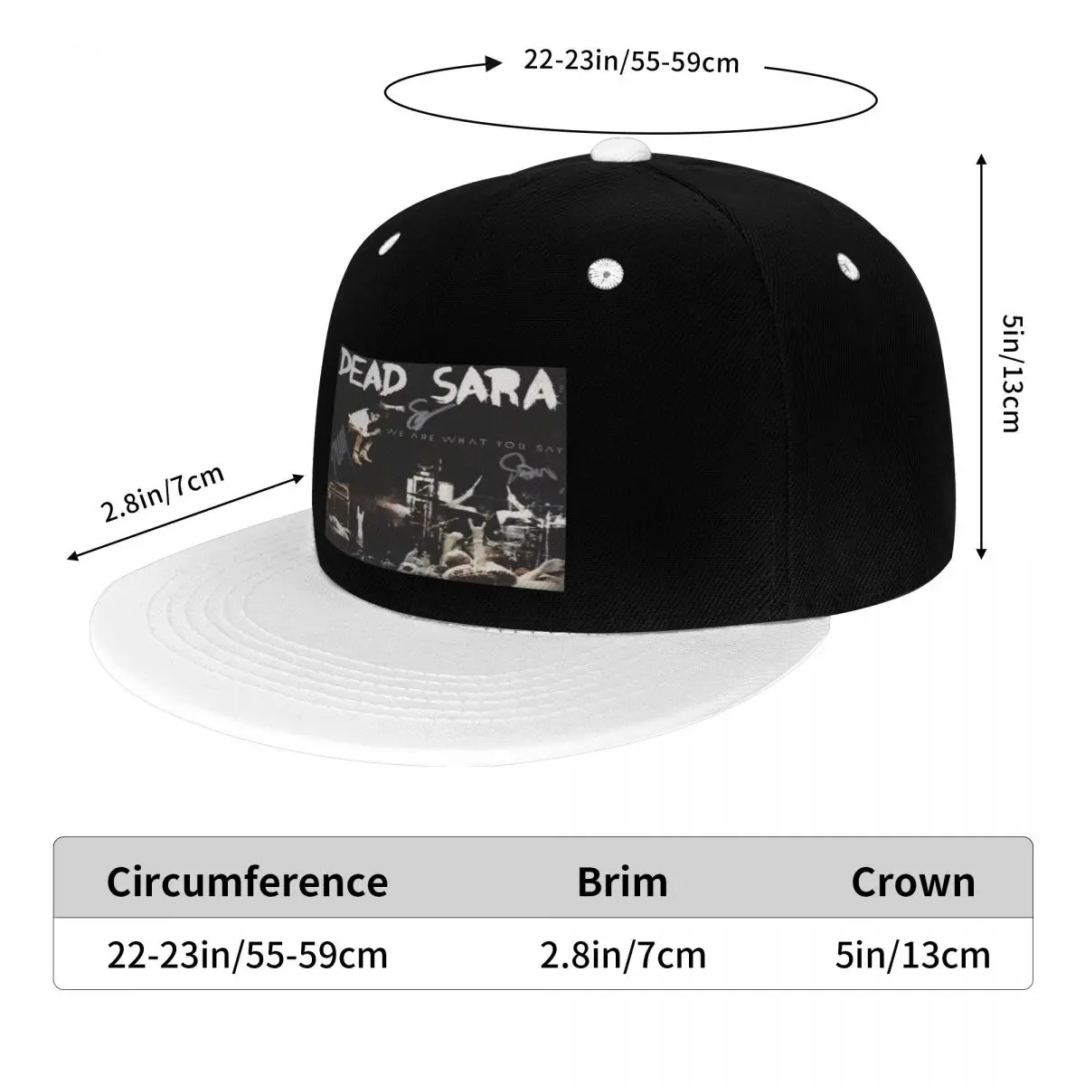 Dead Sara-Custom Logo Sun Cap para homens e mulheres, chapéu de beisebol, nós somos o que você diz, verão